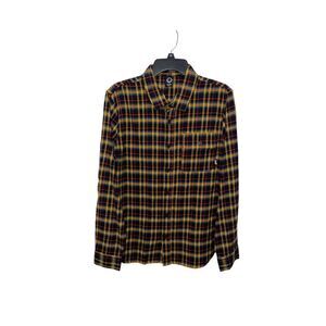 Neff Men's Medium Flannel Shirt Plaid Long Sleeve NWT